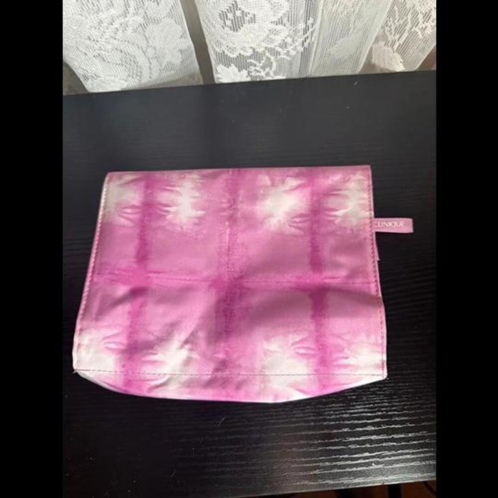 Clinique Pink Tie-Dye Cosmetic Bag